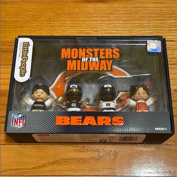 Little People Collectors NFL Chicago Bears Four Figures Football (Brand New) - Picture 3 of 7